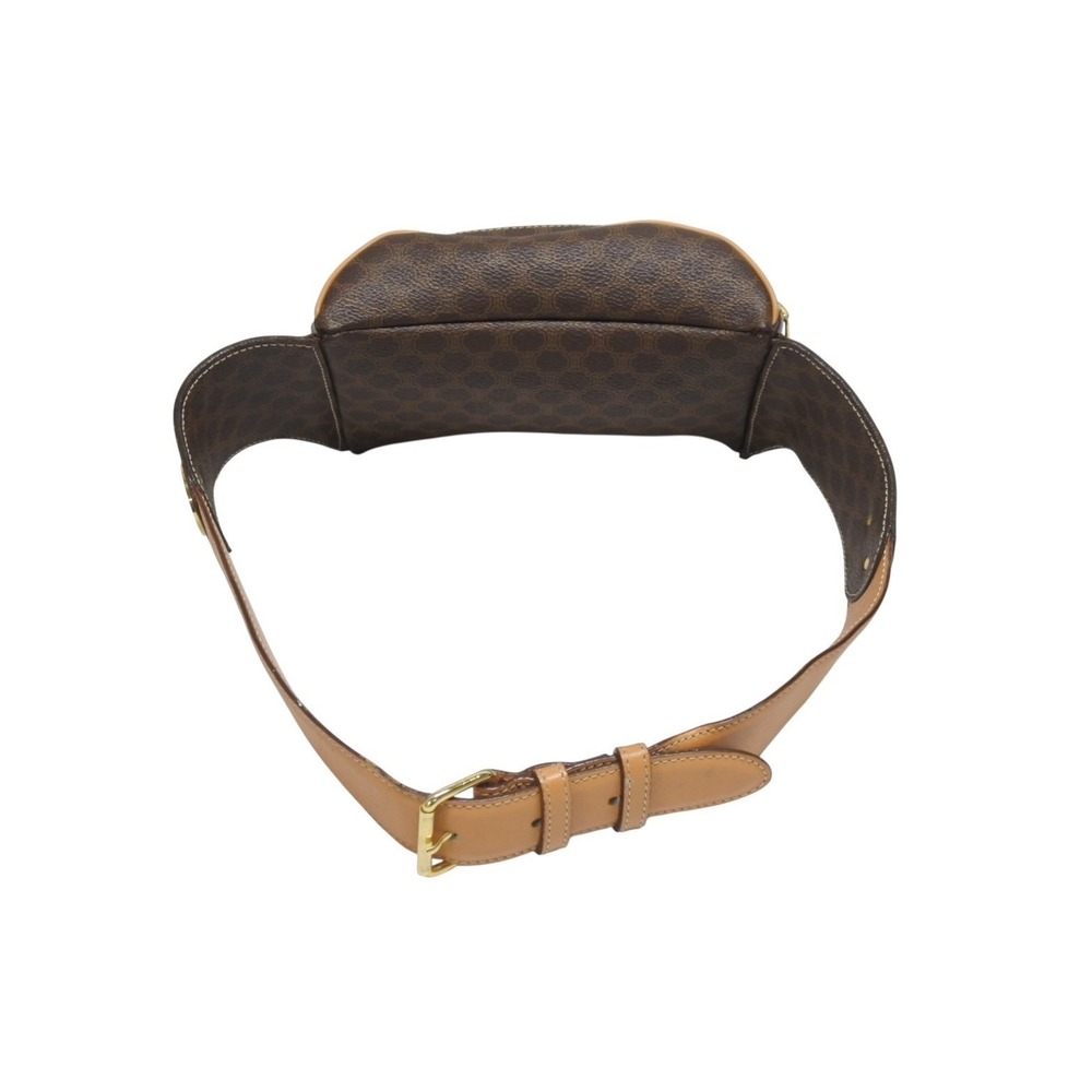 Celine Body Macadam Brown Bag Leather Waist - Picture 1 of 10